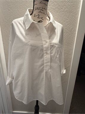 sundays White Lightweight Pullover Shirt